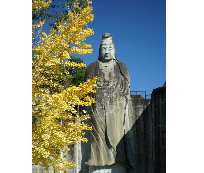 Kannon made from Oya stone